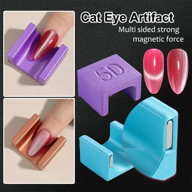 Strumento Professionale per Nail Art Effetto Occhio di Gatto 5D con Bordo Largo e Magnete, per Uso Domestico e Salone, per Manicure Francese