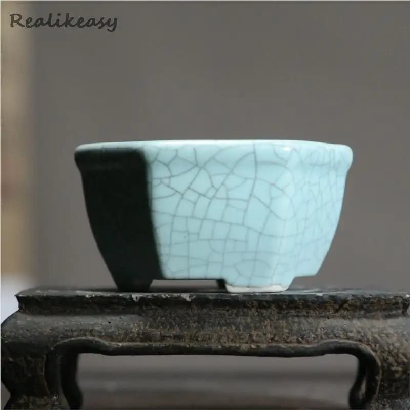 Purple Sand Flower Pots Miniature Ceramic Bonsai Pots Creative Japanese Style Mini Succulent Flower Pots Home Flower Pots LC365