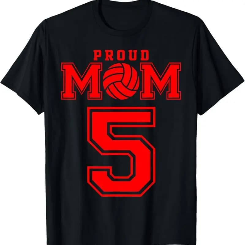 Maglietta orgogliosa della mamma pallavolo numero 5 R
