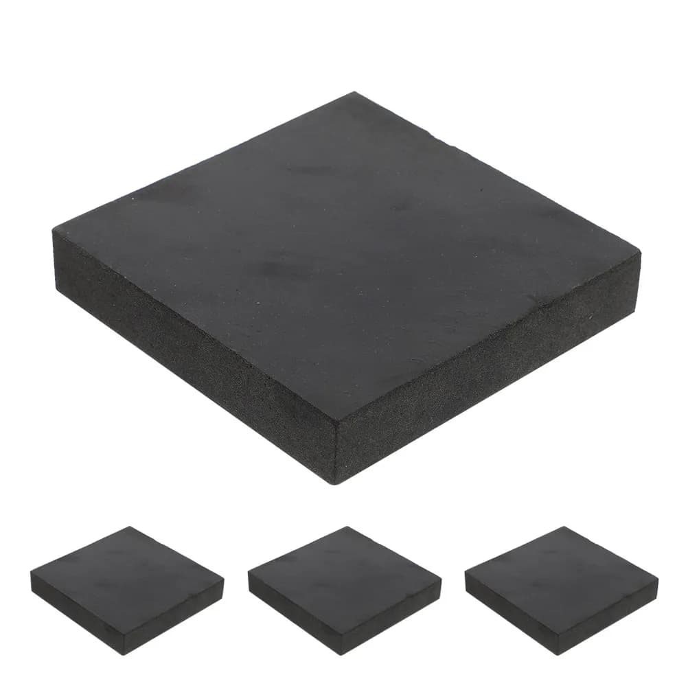 4 Pezzi Cuscinetti Isolanti Acustici in Gomma Antivibrazione per Tapis Roulant, Subwoofer, Batteria - Tappetini Fonoassorbenti 100x100x15mm