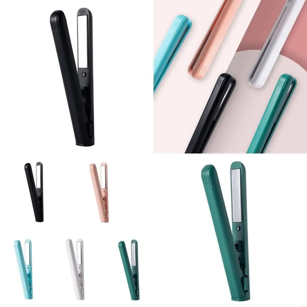 Portable Flat Iron Hair Straightener Rechargeable Hair Styling Tool Hair Straightening Device for Indoor and Outdoor Use
