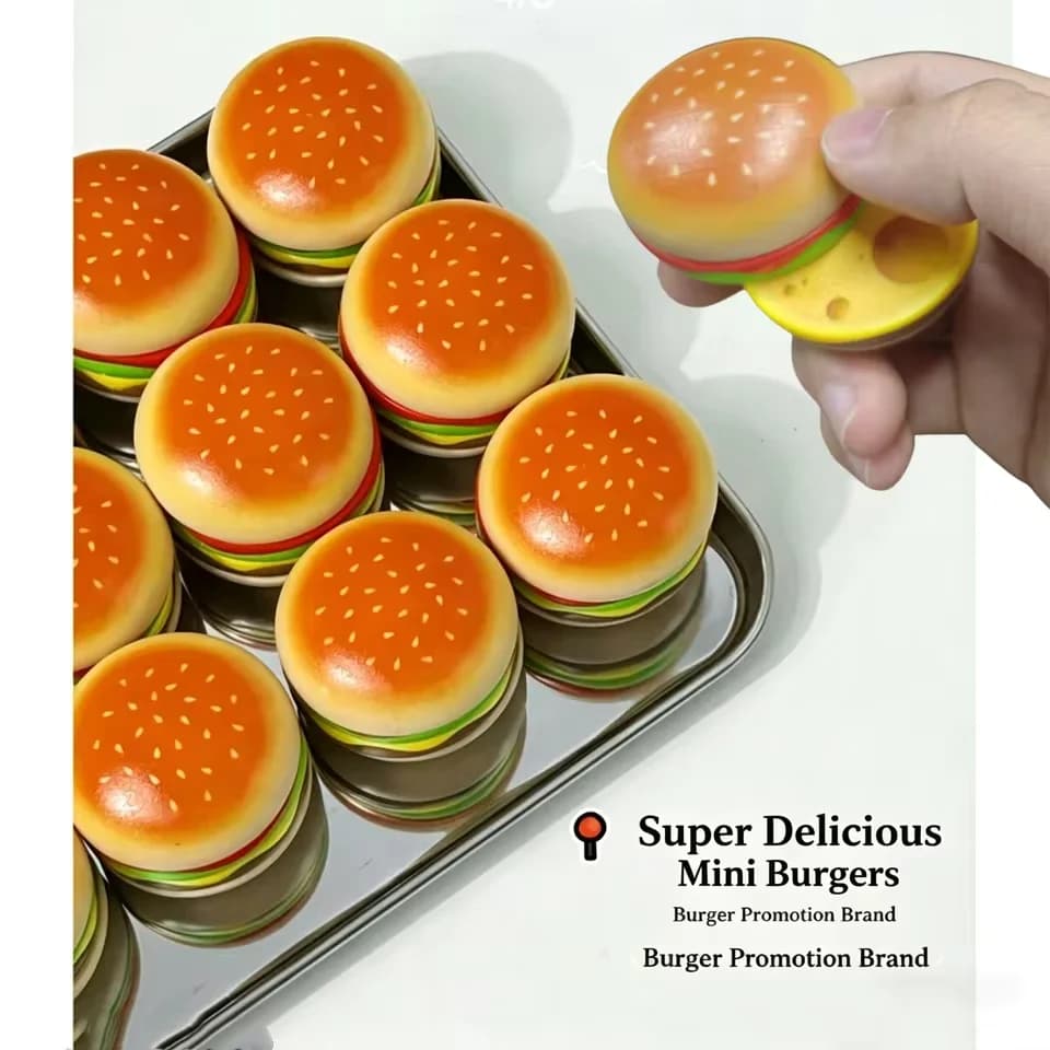 Giocattolo Magnetico a Forma di Hamburger EDC, Antistress a Strati Simulati, Gioco di Torsione e Aspirazione per Dita, Regalo per Adulti e Bambini, Uso Domestico