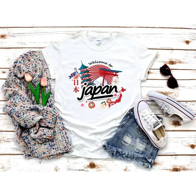 Benvenuti a Japan Woman 3 4 T-shirt a maniche corte A117