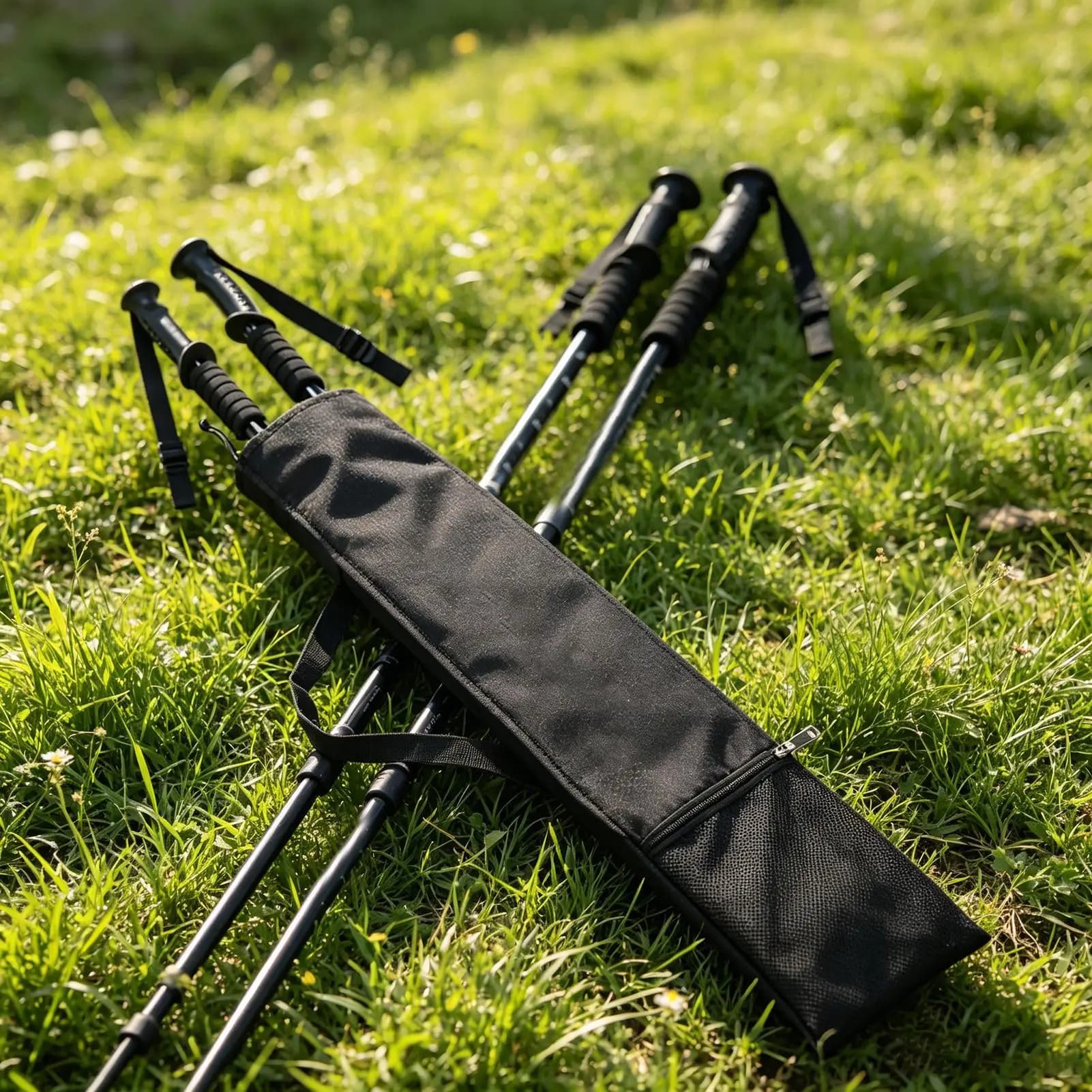 Trekking Pole Carrying Bag Portable Waterproof Pouch Trekking Pole Shoulder Bag For Mountaineering Camping Fishing Rod Walking
