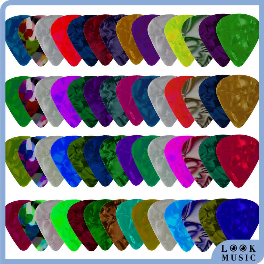 LOOK Plettri per chitarra assortiti Basso elettrico acustico Plettro Mediatore Accessori per chitarra Plettri per chitarra in celluloide da 0,46/71/96 mm