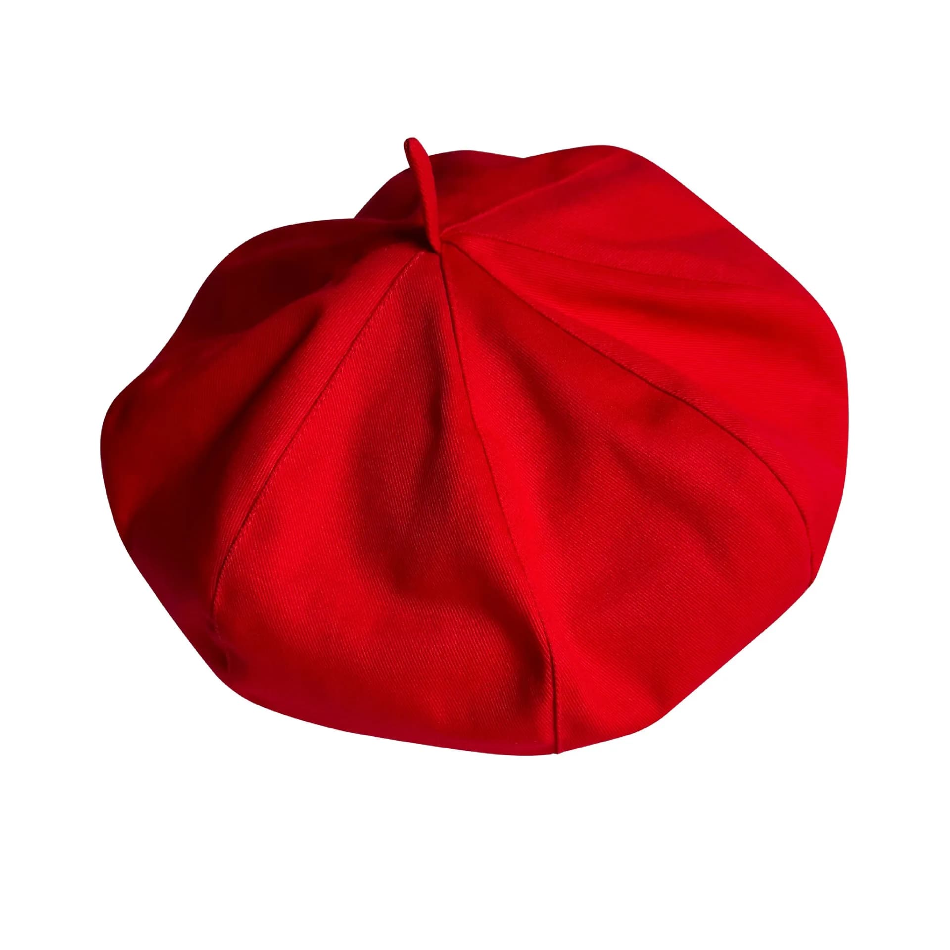 Women Thin Red Beret Hat, Vintage Octagonal Painter Cap, Versatile Light Headwear for Spring Summer