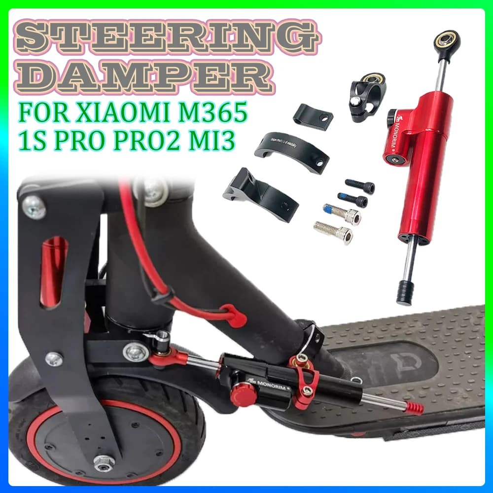 For Xiaomi M365 1S Pro Pro2 MI3 Electric Scooter Adjustable Steering Damper Stabilizer Bracket Kit Kickscooter Modifited Part