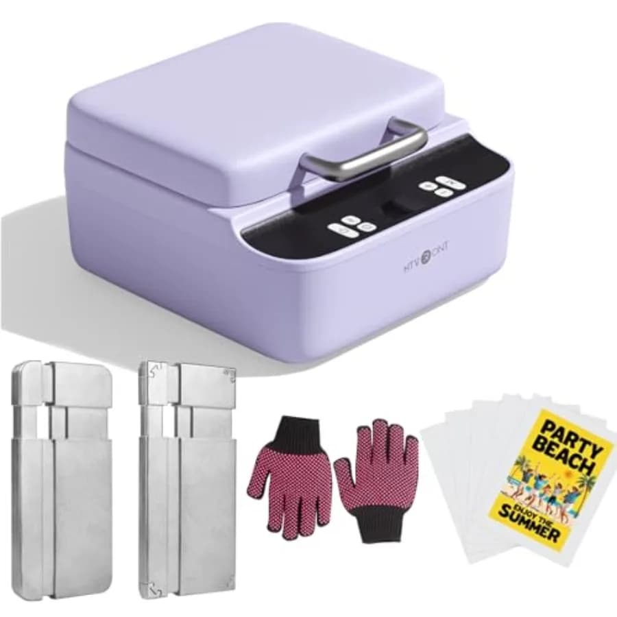 Phone Case Heat Press Machine Bundle - Compatible with iPhone Android for custom silicone cases, black, precise temperature con