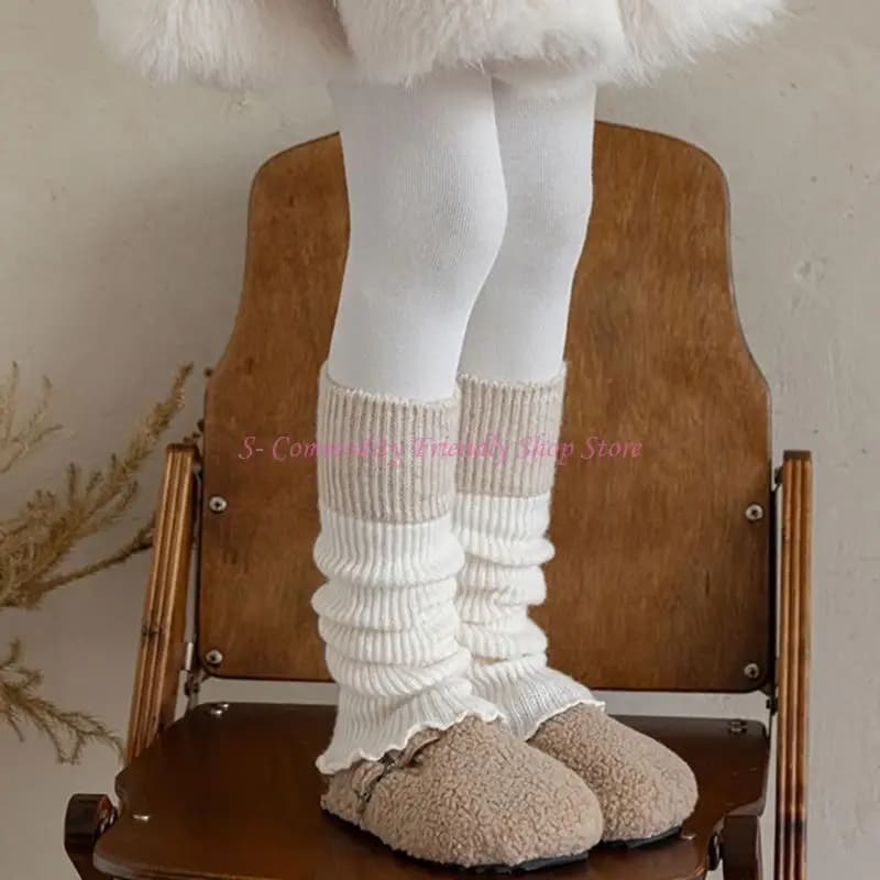 85AE Delizioso scaldamuscoli morbido elegante, colore abbinato alla lunghezza del ginocchio per ragazze