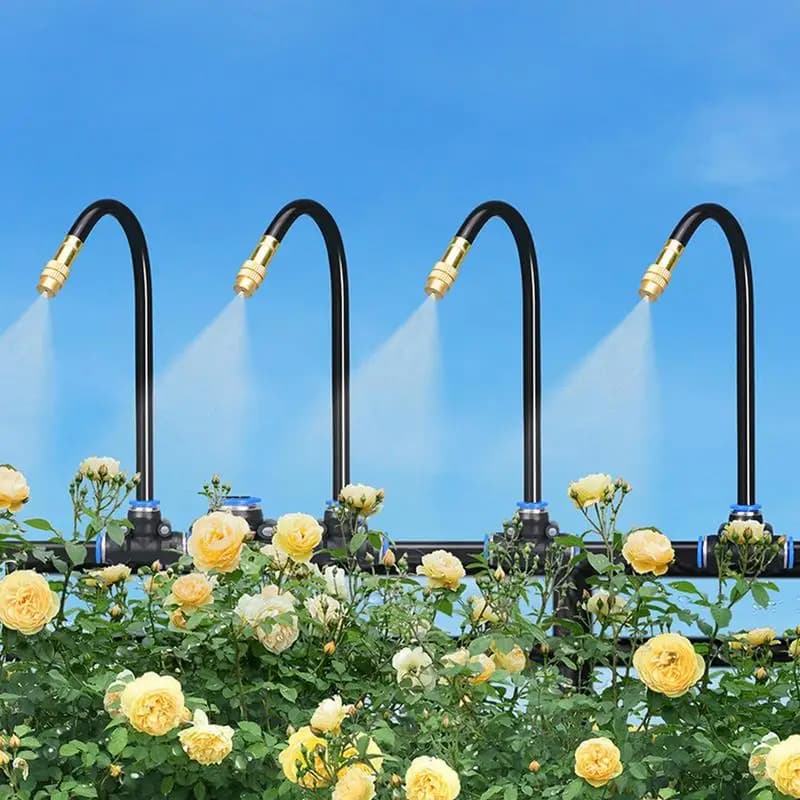 Sistema di irrigazione a goccia Kit di irrigazione da giardino Sistema di irrigazione Accessori da giardinaggio Automatico con tubo flessibile Ugello regolabile