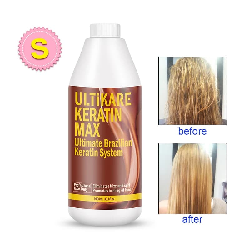 Brazilian form plate for treatment of keratin 1000 ml 8% and smooth shiny for damaged hair