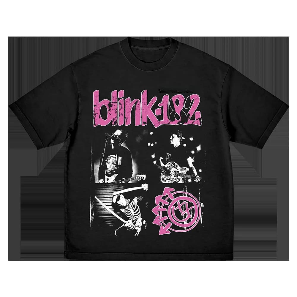 2024 New Blink182 World Tour T-Shirt Digital Direct Spray T-Shirt Custom Made Hand-Painted Unique Design T-Shirt
