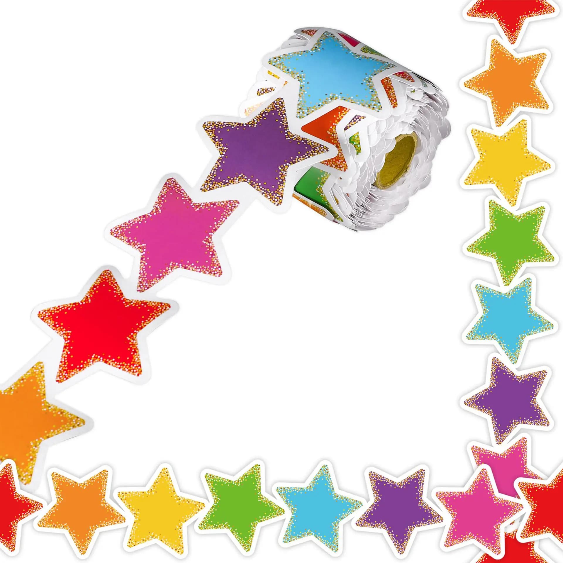 Star Confetti Classroom Bulletin Borders Colorful Star Bulletin Board Decorations Roll Stars Die Cut Border Trim for School Clas