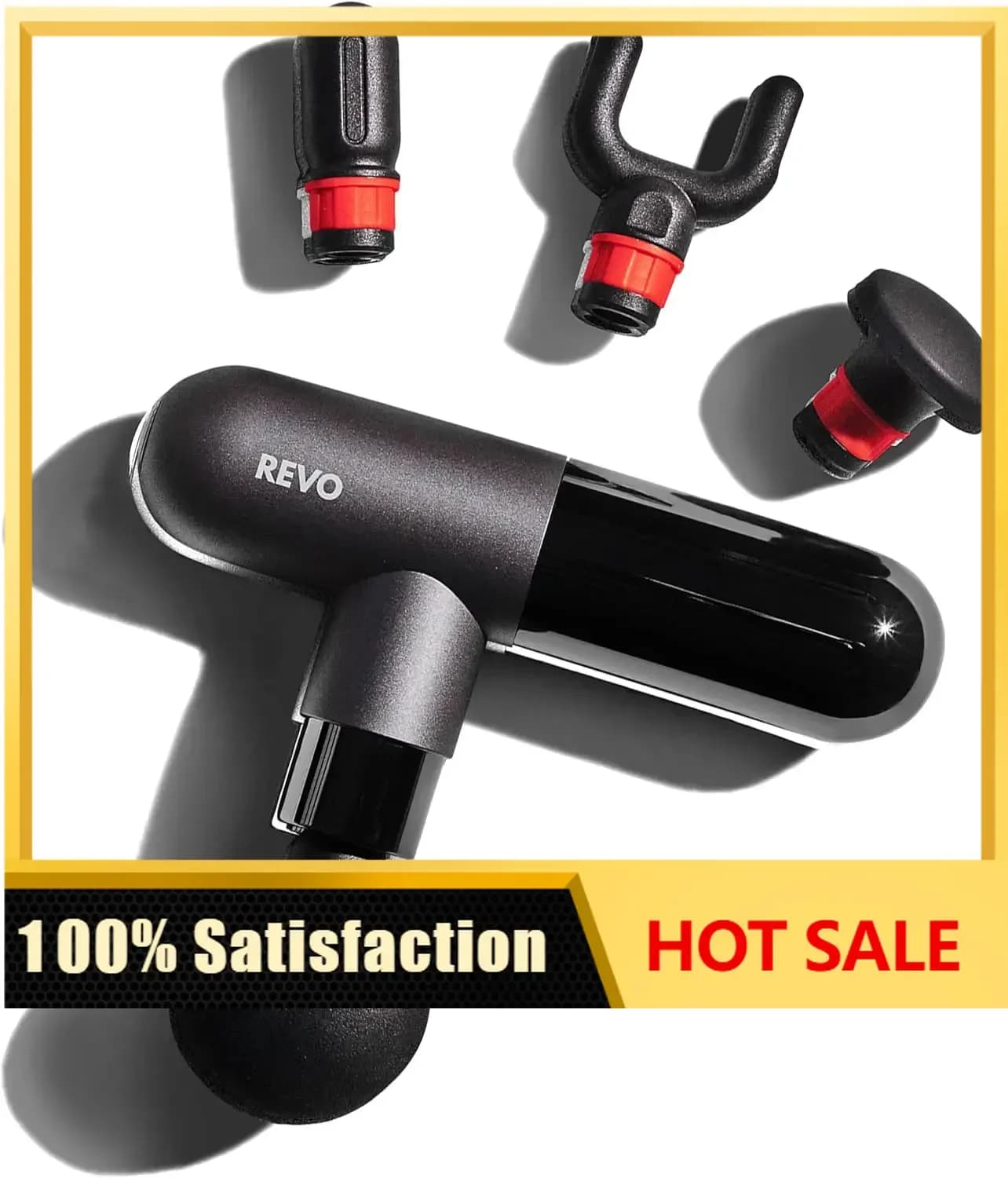 The Pill by REVO - Handheld Deep Tissue Electric Massage Gun with 4 Attachments - Powerful, Sleek, Ergonomic, Lightweight
