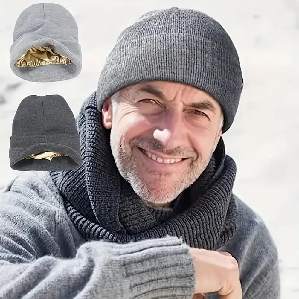 Berretto pullover in lana semplice per tenere al caldo l'inverno caldo cappello lavorato a maglia addensare berretto con teschio per donne e ragazze