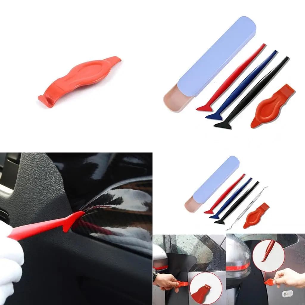 5Pcs Felt Squeegee Utility Knife Snap-off Zippy Vinyl Cutter Go Corner Squeegee Tools for Car Wrapping New