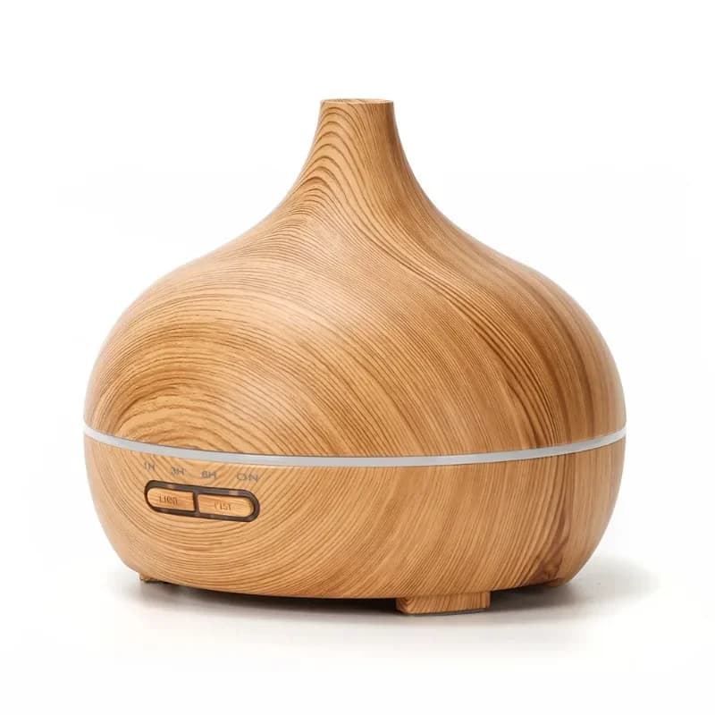 Umidificatore classico per nebbia di venature del legno completamente automatico per uso domestico, macchina per aromaterapia con umidificazione con diffusore ad ultrasuoni