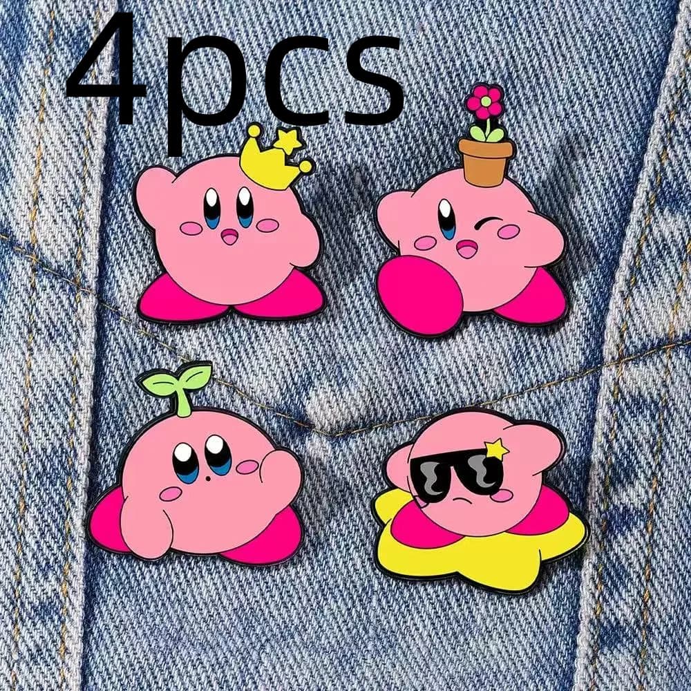 Set di 4 graziosi spille anime in smalto, stile cartone animato, per borse, abbigliamento e zaini
