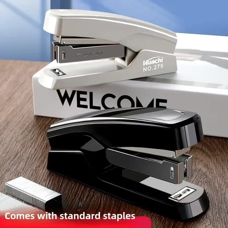 Cucitrice Professionale, Cucitrice con Finestra Visiva, Cucitrice Manuale per Graffette 24/6 26/6, Forniture per Rilegatura Ufficio e Scuola