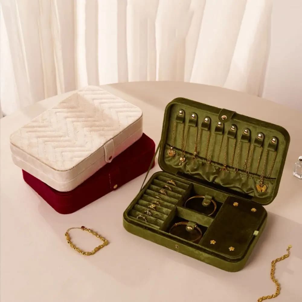 Rings Necklace Jewelry Packing Bag Large Capacity Bracelet Earrings Jewelry Storage Case Organizer Velvet Jewelry Holder Gift