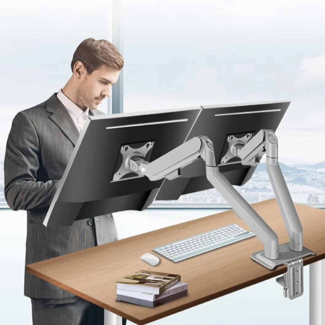 Vendita calda M22G VESA 100*100mm Folding Rotante Supporto da tavolo Computer Monitor portatile Braccio di supporto per monitor da 17-30 pollici