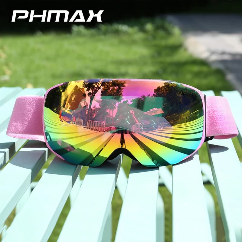 PHMAX Pro occhiali da sci magnetici UV400 antiappannamento OTG occhiali lenti visione notturna lenti gialle sport all'aria aperta Snowboard occhiali da neve