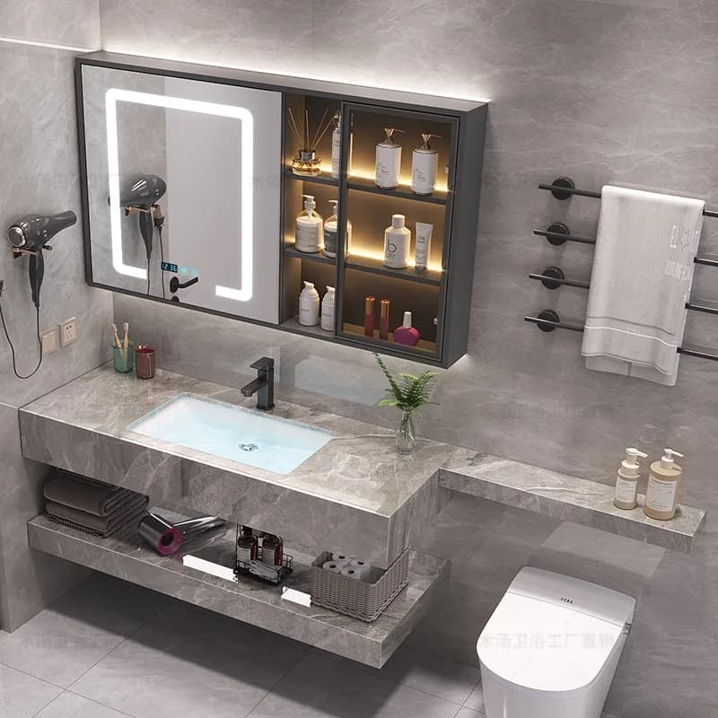 Specchio cosmetico Armadio Trucco Camera da letto Carta Organizzatore moderno Armadietto da bagno Scaffali Divisori Archivadores Mobili per la casa