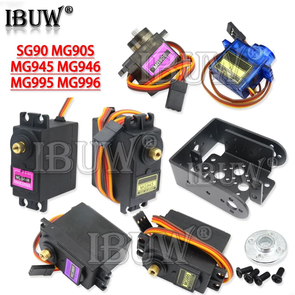 SG90 MG90S MG996R MG995R MG946 MG945 gear Digital servo for RC Futaba JR airplane car boat for Arduino DIY MG996 MG995