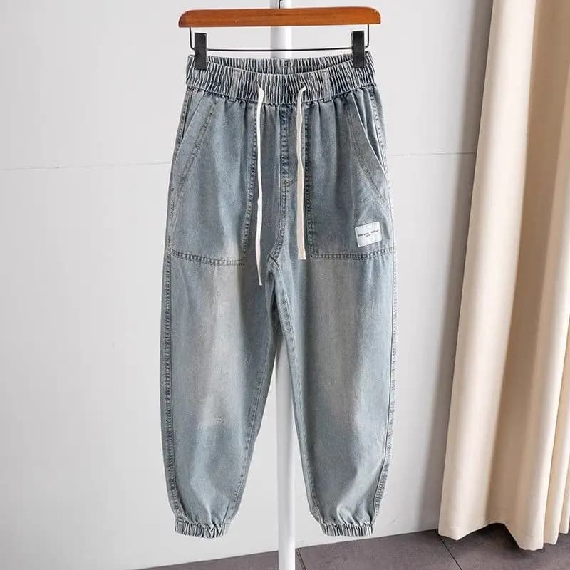 Jeans Denim da Uomo 2026, Modello Harlan, Gamba Larga, Vita Elastica, Stile Trendy di Alta Gamma, dal Look Accattivante, Modello Radish
