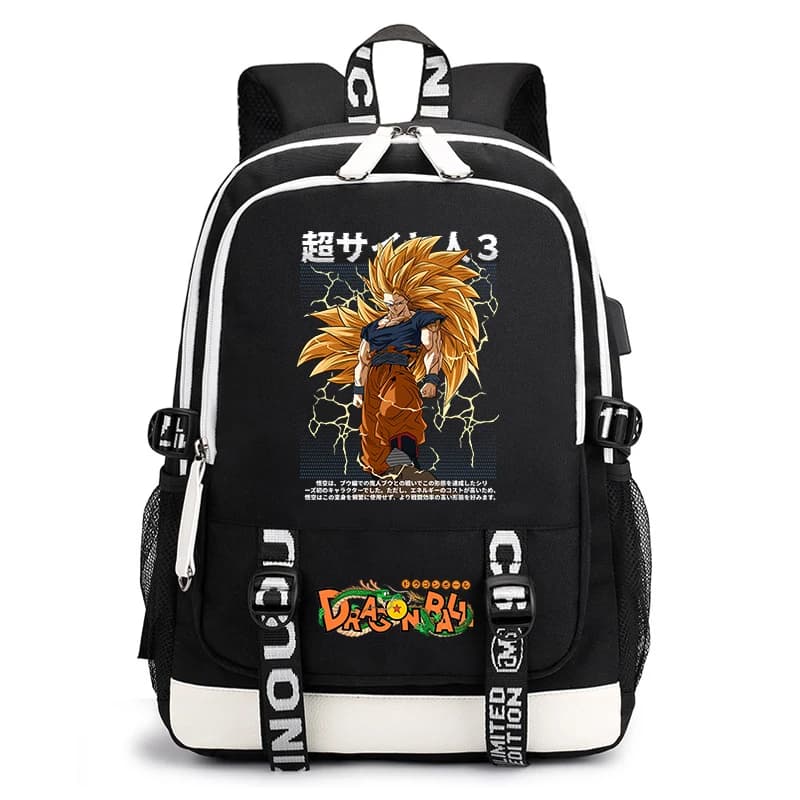 Zaino casual con stampa Dragon Ball Anime per bambini, adolescenti, borsa da scuola, leggero, per uso quotidiano