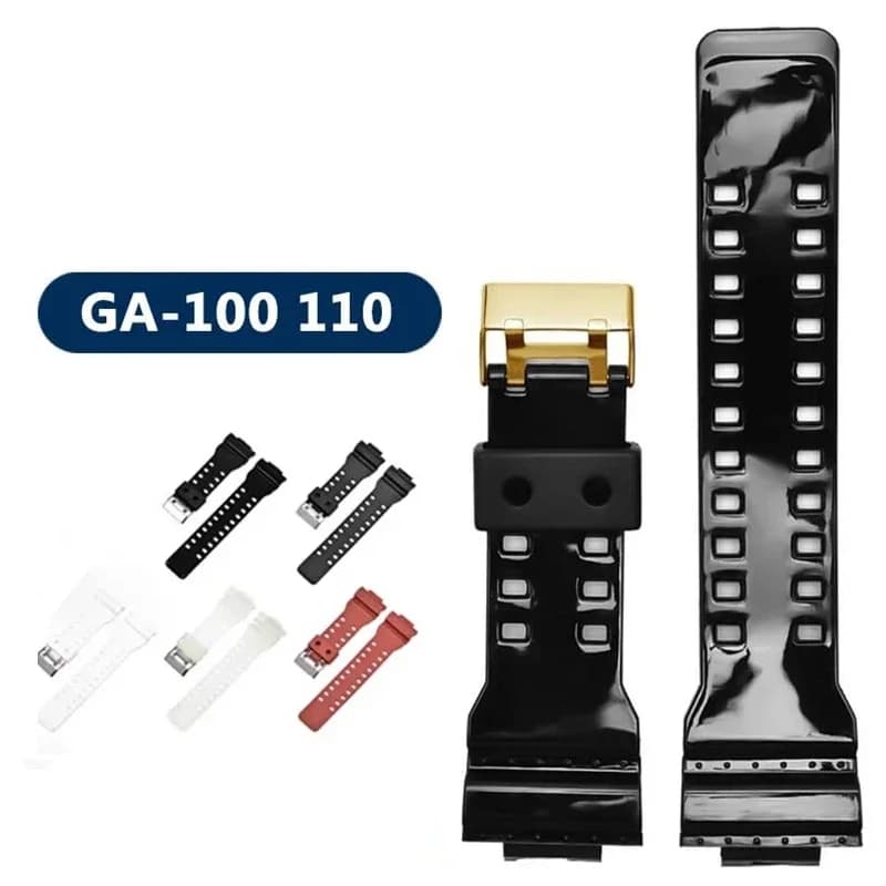 Cinturino per Casio G-Shock GA-100/110/120/140/200/400/700/800 GD-100/110/120 G-8900 Cinturino di ricambio da uomo in resina siliconica 16mm