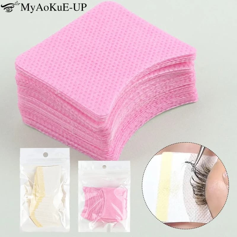 40 pcs Extension of Eyelashes Removal Cotton Tampon Lash Lifting Collar Bocca Prevents Hinges Card Pulita Towel Makeup Tools