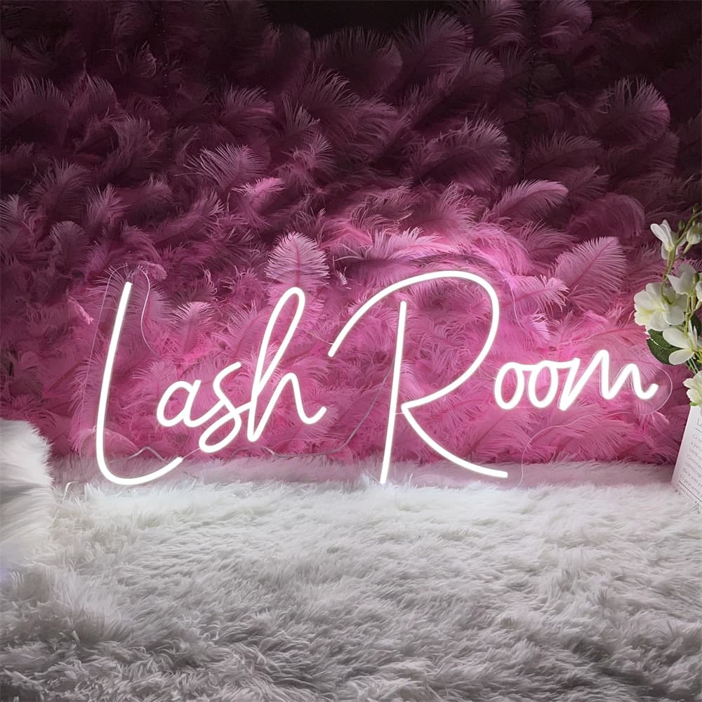 Lash Room Neon Light Custom Business Neon Sign per salone di bellezza Lashes Studio Store Room Wall Decor LED Neon Lights Signboard