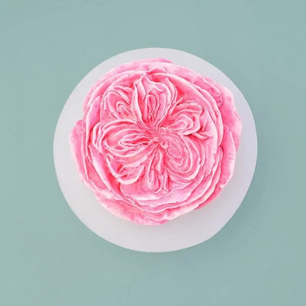 Fiore Rosa Stampo per candele in silicone 3D Buttercup Fiore Aromaterapia Gesso Cioccolato Gesso Sapone Cubo di ghiaccio Moud Matrimonio
