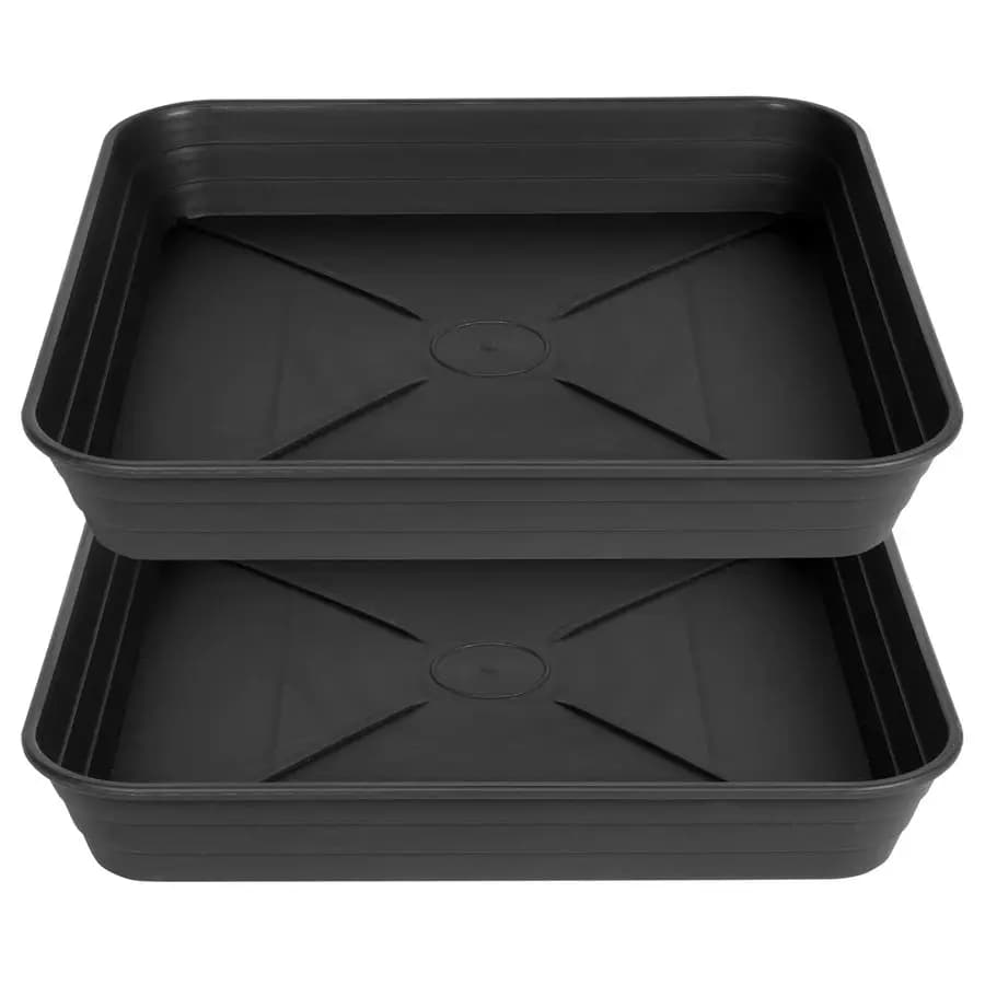 Pack of 18 square subvases for plants, plastic subvases resistant for indoor and outdoor, trays for plants and flowers, S