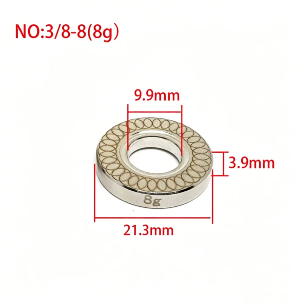 Stainless Steel Billiard Stick Weight Ring Front And Rear Exquisite Pool Cues Balance Rings 8g/10g/13g Silver