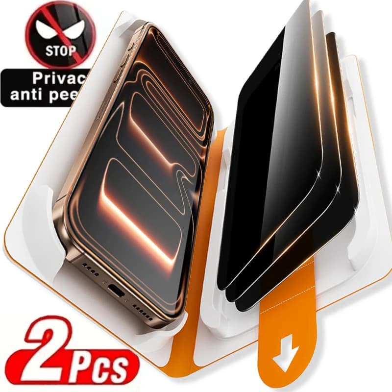 Proteggi schermo in vetro temperato anti-spia per IPhone 17/17 Air/17 Pro/17ProMax Private Film con kit di installazione senza polvere
