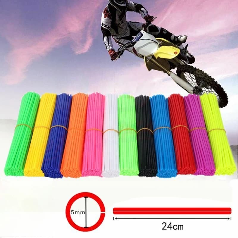 72 pezzi accessori motocross enduro protezione per raggi ruota tuning moto per KTM Honda Yamaha Suzuki universale cool Dirt Bike