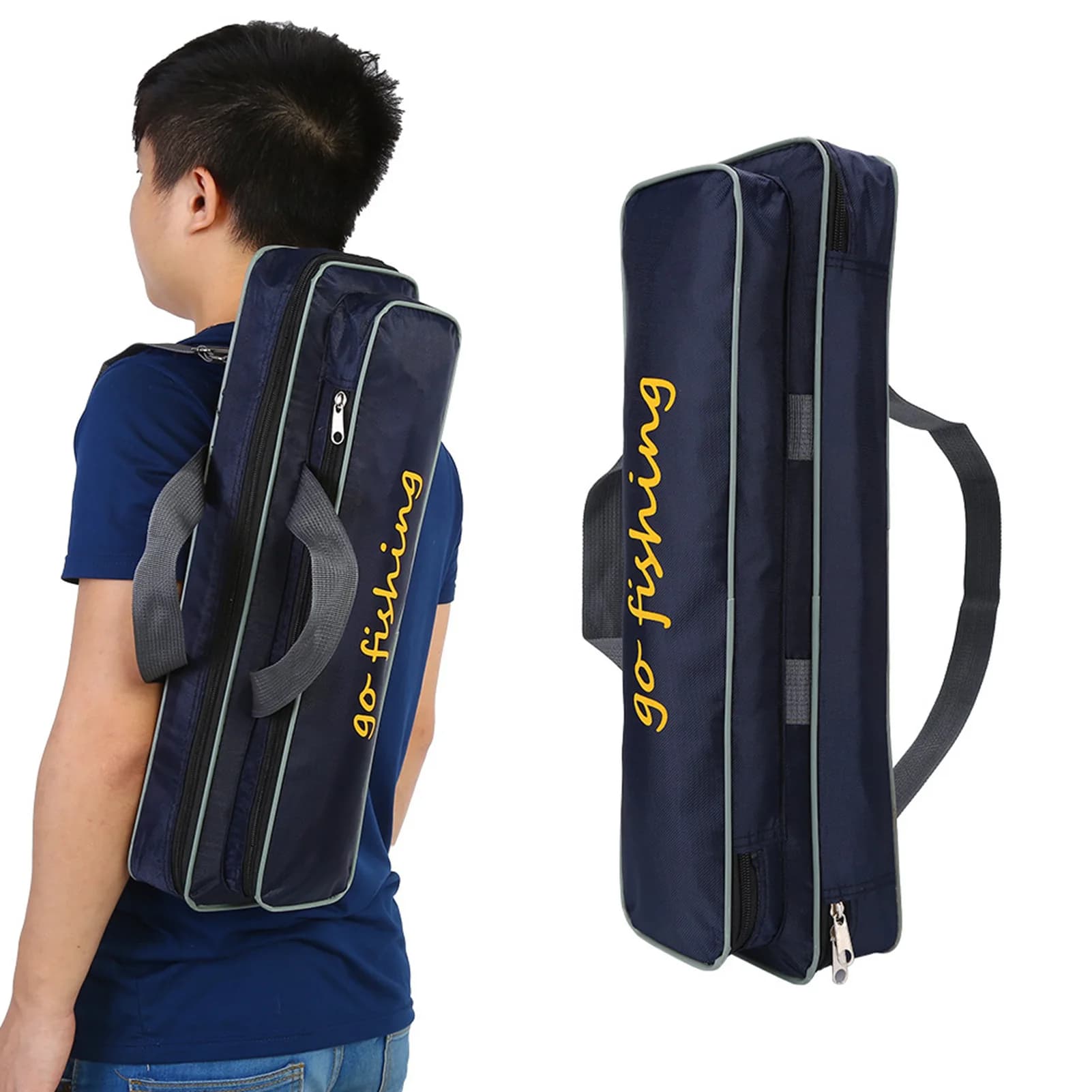 Outdoor Fishing Rod Pole Reel Esche Box Bag for Equipment Bag with Adjustable Shoulder Strap