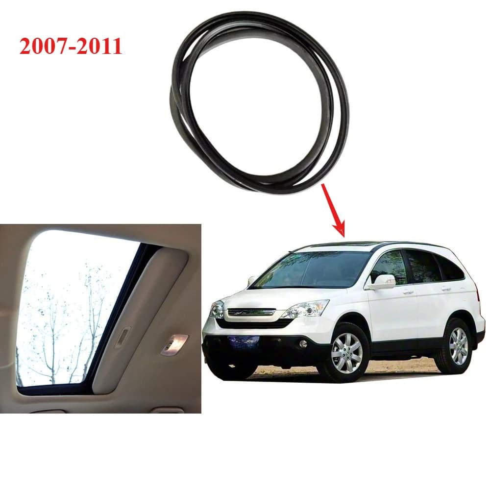 Guarnizione in gomma per vetro da tetto da 1 pezzo per Honda Crv 2007-2011 Protezione per vetro solare per Crv WeatherStrip Gomma per tetto superiore