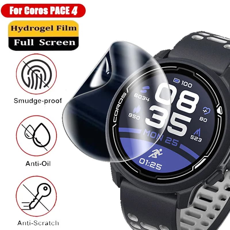 Pellicole idrogel per Coros PACE 3/4 Smartwatch Protezione schermo Accessori per Coros Pace 3 4 Pellicole protettive morbide a copertura totale