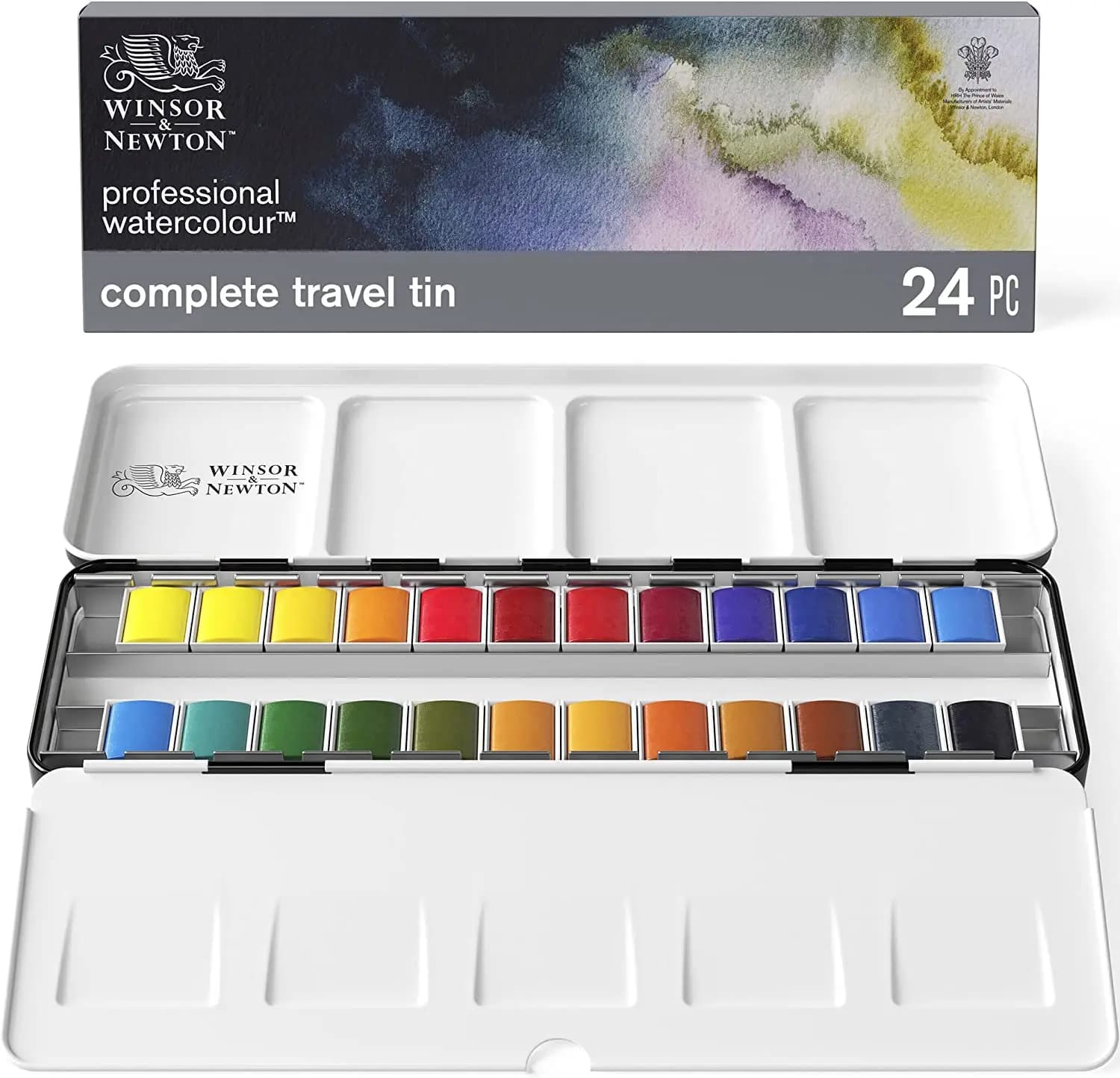 Winsor & Newton Professional Cotman pittura ad acquerello In scatola di metallo 12/24 mezze padelle qualità e affidabilità dell'artista di alta qualità