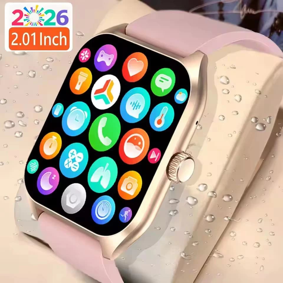 2026 Nuovo Smart Watch per Android IOS Schermo a colori da 2.01 pollici Chiamata Bluetooth Monitoraggio dell'ossigeno nel sangue/pressione Smart Watch Donna Uomo