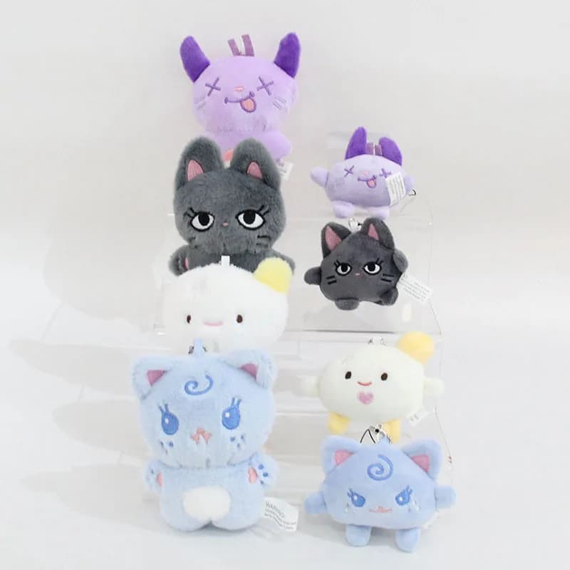 12cm Aespa Plush Keychain KARINA GISELLE WINTER NINGNING Animals Stuffed Toy Pendant Keyring Backpack Accessories..