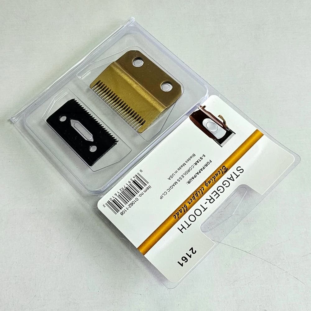 Lama di ricambio a 2 fori in acciaio inossidabile di precisione compatibile con i tagliacapelli Wahl 5 Star Cordless Magic Clip/Senior/Super Taper