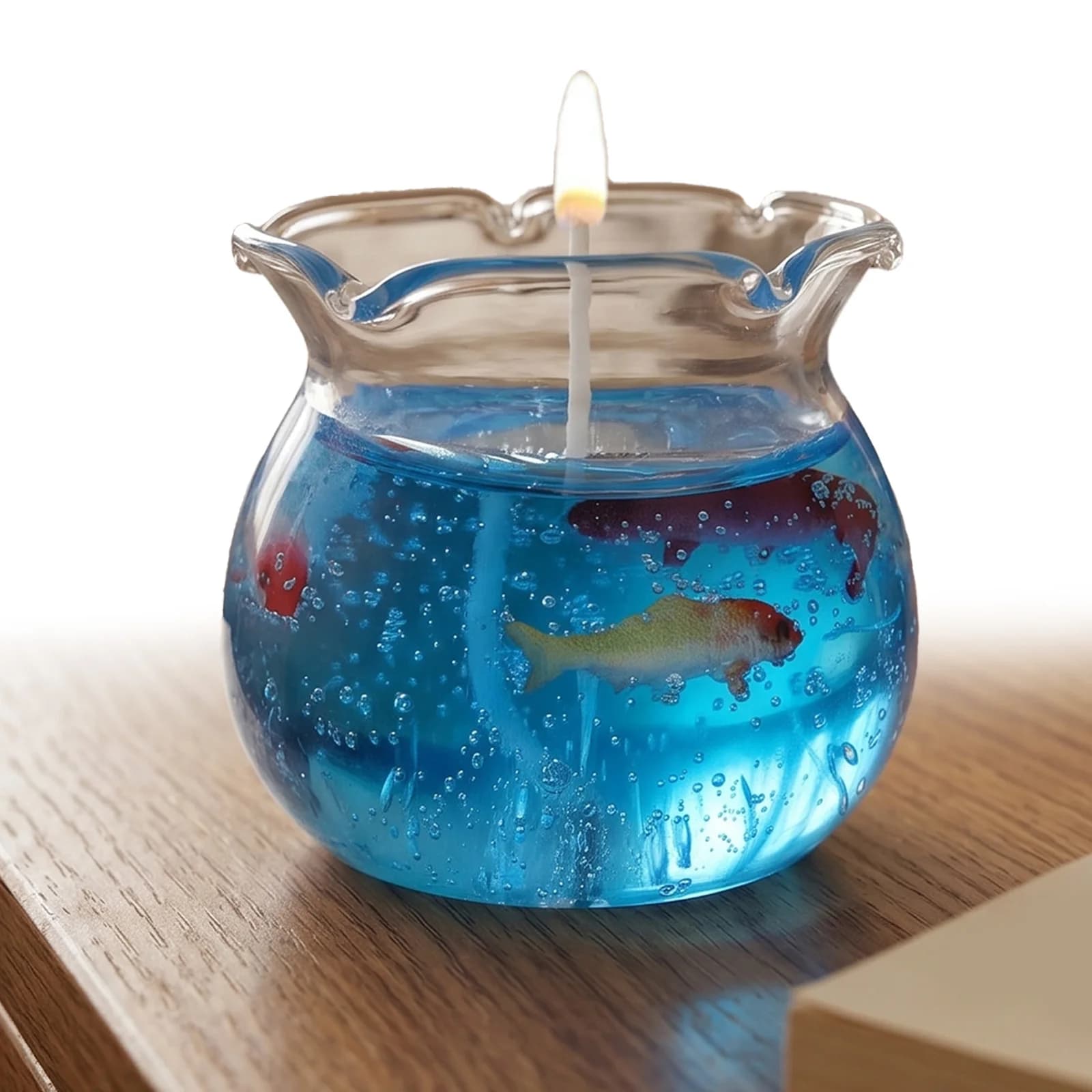 2 Inch Goldfish Aromatherapy Candle Cute Mini Bubble Fish Tank Candle Handmade Decorative for Creative Art Piece Party Favors