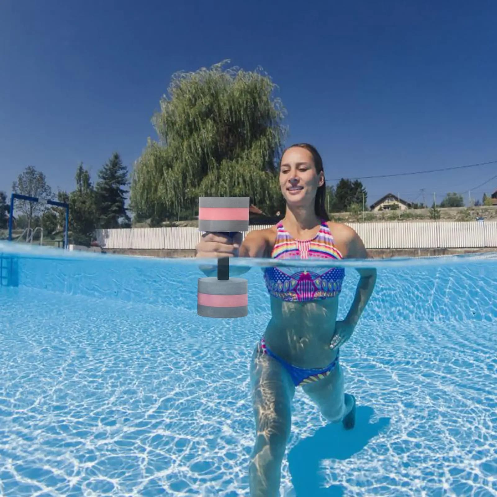2 Pieces Manubri EVA Foam Floating for Water, Water and Aerobic Fitness Balancing