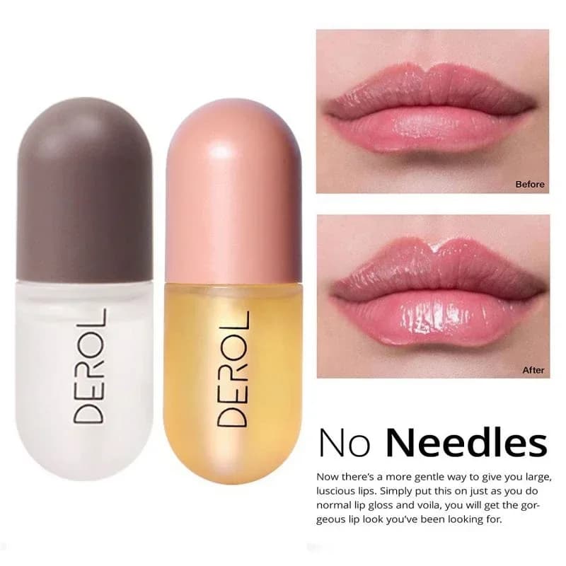 2 pieces/set natural moisturizer for lips, reduces thin lines, serum for the care of day and night lips