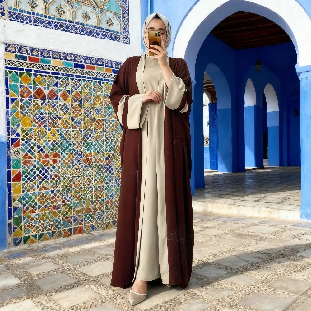 Eid Muslim Dress Abayas Women 2 Piece Set Musulman Ensembles Morocco Ramadan Caftan Abaya Kaftan Dubai Arab Long Robe 2026