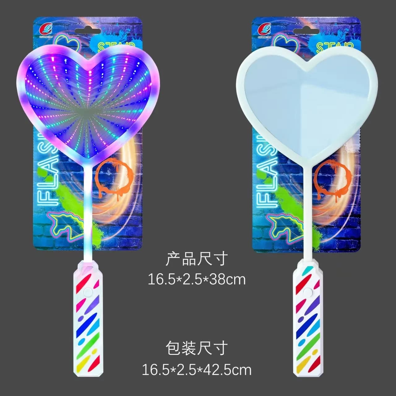 Bacchetta Magica Luminosa Creativa a Specchio Effetto Abisso, Giocattolo per Bambini che si Illumina, Bacchetta Luminosa Neon a Forma di Stella, Bacchetta Colorata Lampeggiante, Accessorio per Feste